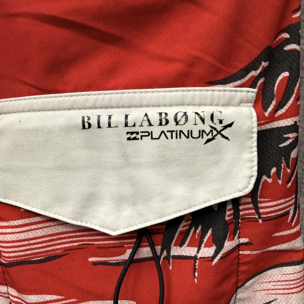 Billabong Platinum X Board Shorts Mens 32 Red Tropical Hula Marlin M1281ISL - Picture 3 of 11